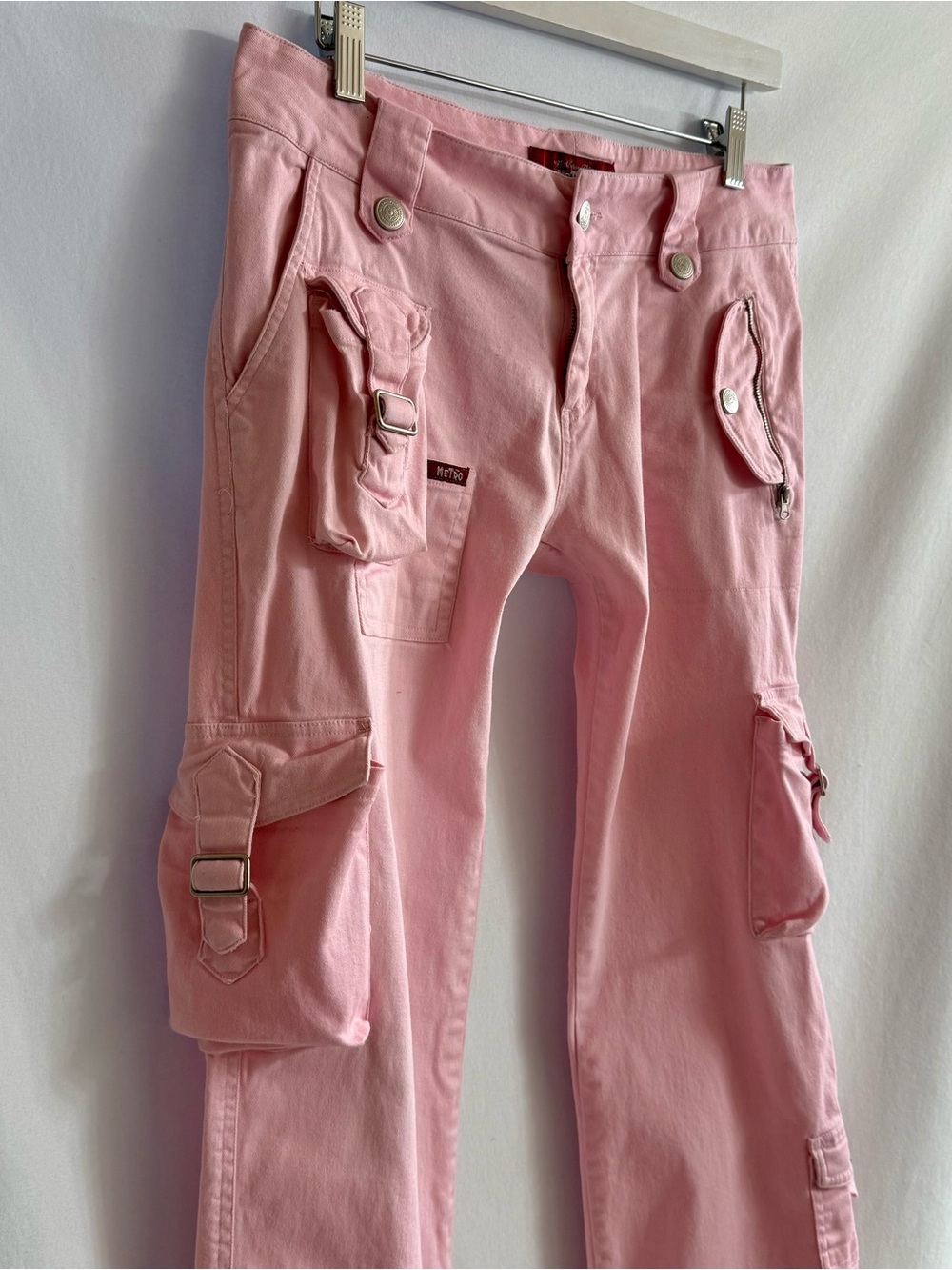 Y2K Pink Low Rise Cargo Pants - Picture 3 of 8